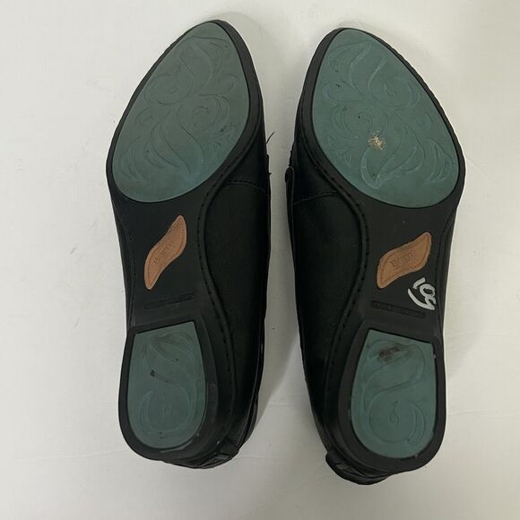 Born Black Leather Penny Loafers Slip On Shoes Flats W3310 - Picture 8 of 8